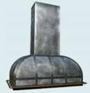 Double Roll Zinc Custom Range Hood